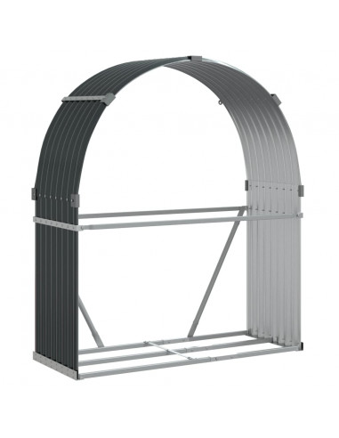 Portaceppi Antracite 120x45x140 cm in Acciaio Zincato