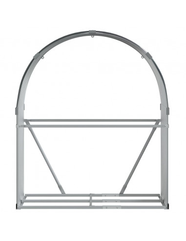 Portaceppi Antracite 120x45x140 cm in Acciaio Zincato