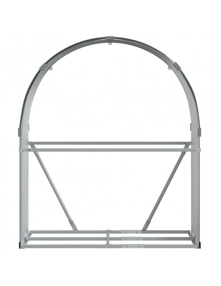 Portaceppi Antracite 120x45x140 cm in Acciaio Zincato