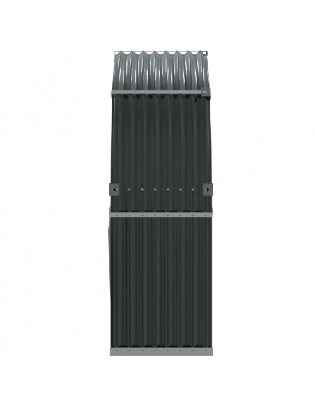 Portaceppi Antracite 120x45x140 cm in Acciaio Zincato