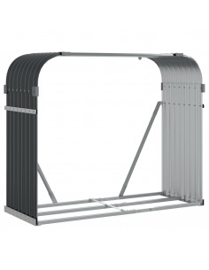 Portaceppi Antracite 120x45x100 cm in Acciaio Zincato 2
