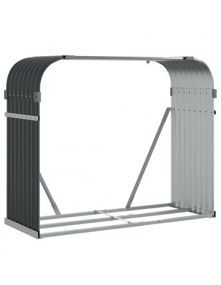 Portaceppi Antracite 120x45x100 cm in Acciaio Zincato