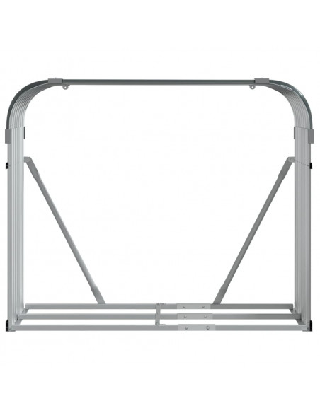 Portaceppi Antracite 120x45x100 cm in Acciaio Zincato