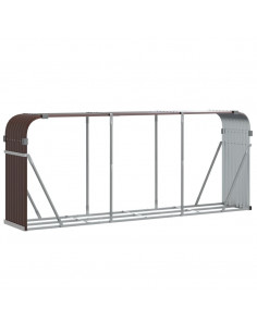 Portaceppi Marrone 234x45x100 cm in Acciaio Zincato 2