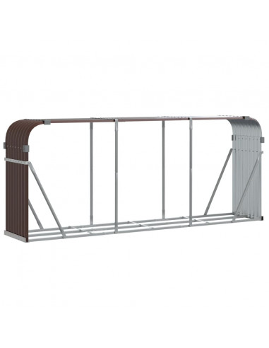 Portaceppi Marrone 234x45x100 cm in Acciaio Zincato