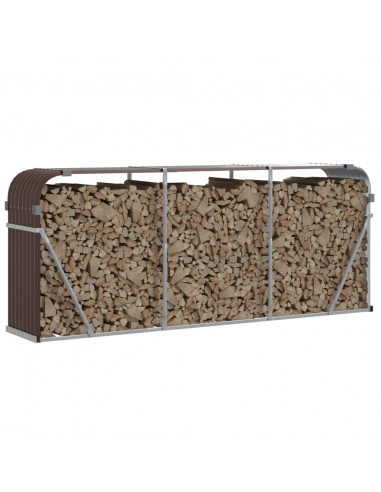 Portaceppi Marrone 234x45x100 cm in Acciaio Zincato