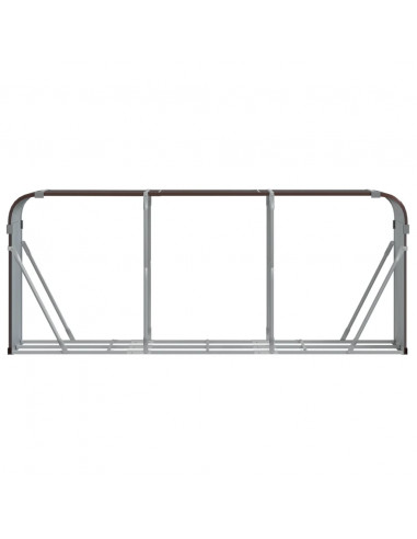 Portaceppi Marrone 234x45x100 cm in Acciaio Zincato