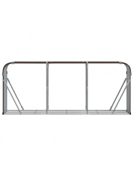 Portaceppi Marrone 234x45x100 cm in Acciaio Zincato