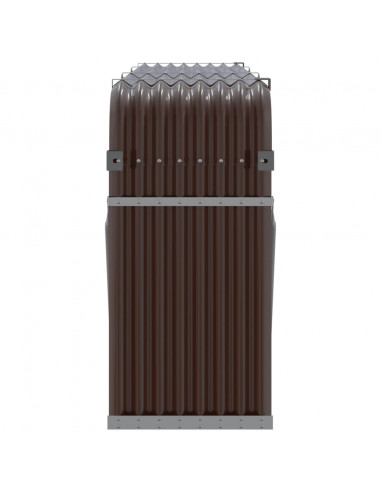 Portaceppi Marrone 234x45x100 cm in Acciaio Zincato