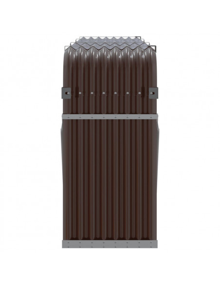Portaceppi Marrone 234x45x100 cm in Acciaio Zincato
