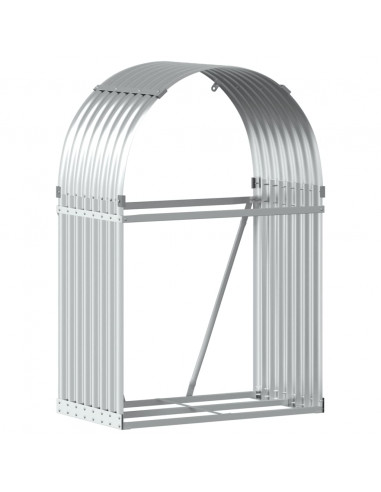 Portaceppi Argento 80x45x120 cm in Acciaio Zincato