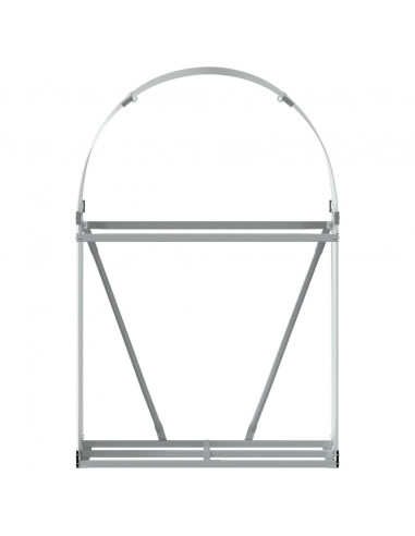 Portaceppi Argento 80x45x120 cm in Acciaio Zincato