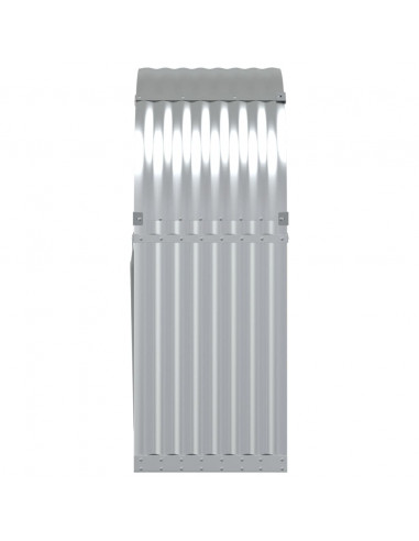 Portaceppi Argento 80x45x120 cm in Acciaio Zincato