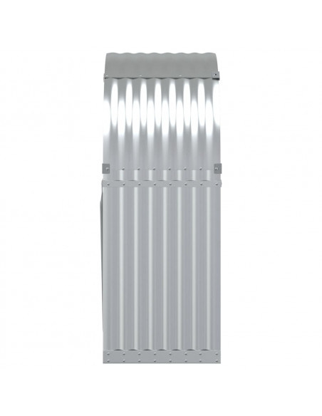 Portaceppi Argento 80x45x120 cm in Acciaio Zincato