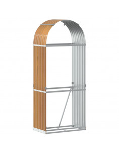 Portaceppi Marrone Chiaro 80x45x190 cm in Acciaio Zincato 2