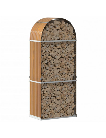 Portaceppi Marrone Chiaro 80x45x190 cm in Acciaio Zincato