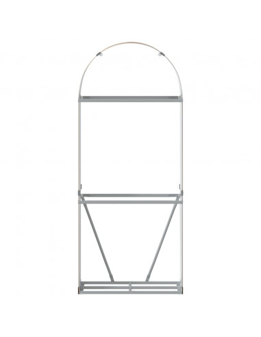 Portaceppi Marrone Chiaro 80x45x190 cm in Acciaio Zincato