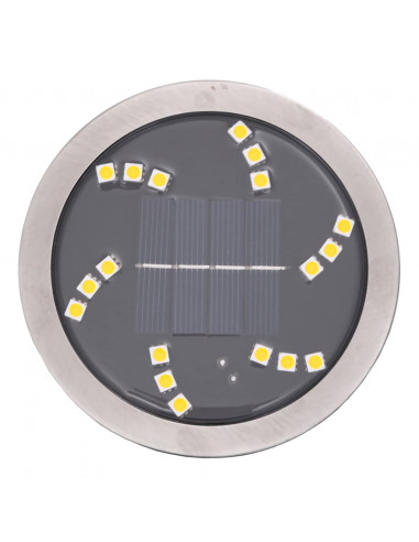 Luci Solari da Terra con Picchetti da Esterno 4pz Bianco Caldo