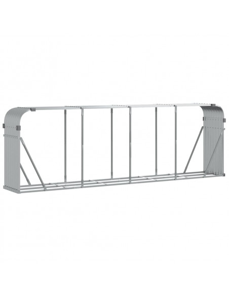 Portaceppi Argento 300x45x100 cm in Acciaio Zincato