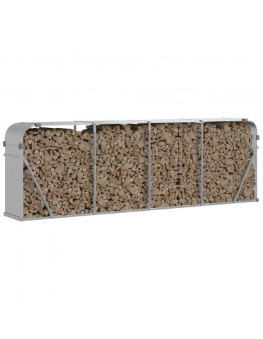 Portaceppi Argento 300x45x100 cm in Acciaio Zincato