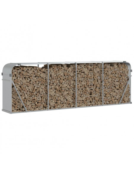 Portaceppi Argento 300x45x100 cm in Acciaio Zincato