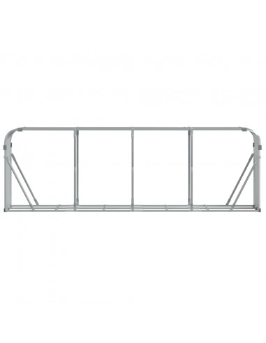 Portaceppi Argento 300x45x100 cm in Acciaio Zincato