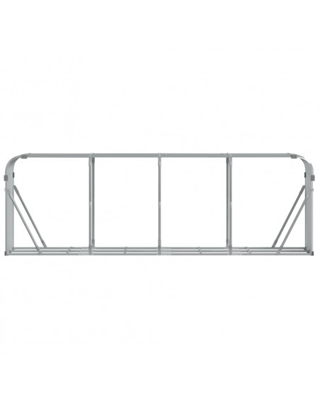 Portaceppi Argento 300x45x100 cm in Acciaio Zincato