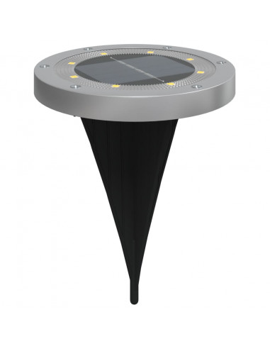Luci Solari da Terra con Picchetti da Esterno 12pz Bianco Caldo