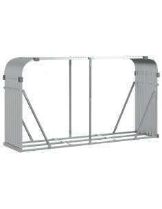 Portaceppi Argento 180x45x100 cm in Acciaio Zincato 2