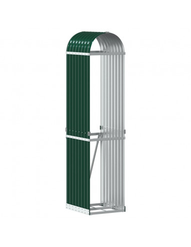 Portaceppi Verde 40x45x170 cm in Acciaio Zincato