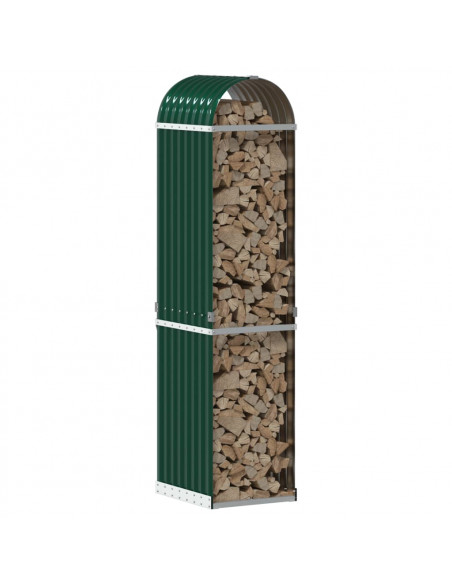 Portaceppi Verde 40x45x170 cm in Acciaio Zincato