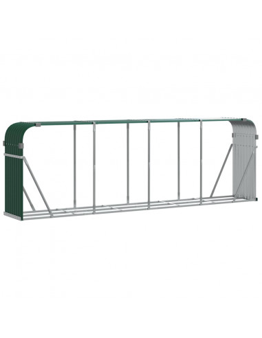 Portaceppi Verde 300x45x100 cm in Acciaio Zincato