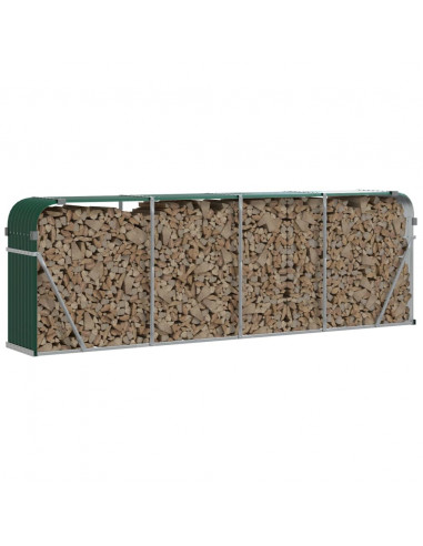 Portaceppi Verde 300x45x100 cm in Acciaio Zincato