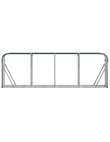 Portaceppi Verde 300x45x100 cm in Acciaio Zincato