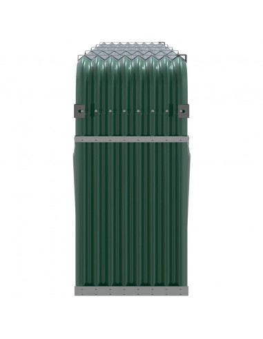 Portaceppi Verde 300x45x100 cm in Acciaio Zincato