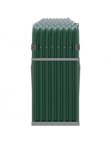 Portaceppi Verde 300x45x100 cm in Acciaio Zincato