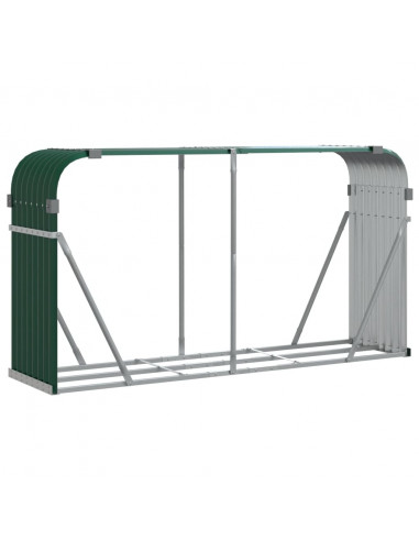 Portaceppi Verde 180x45x100 cm in Acciaio Zincato