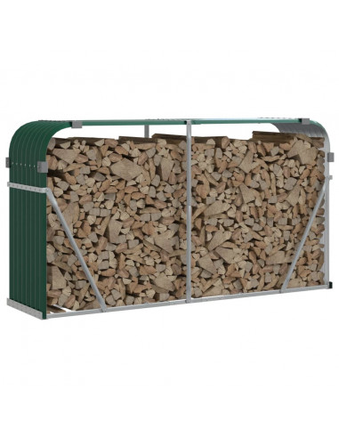 Portaceppi Verde 180x45x100 cm in Acciaio Zincato