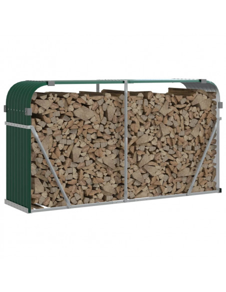 Portaceppi Verde 180x45x100 cm in Acciaio Zincato