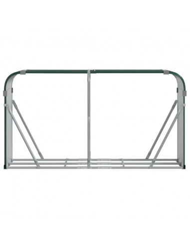 Portaceppi Verde 180x45x100 cm in Acciaio Zincato