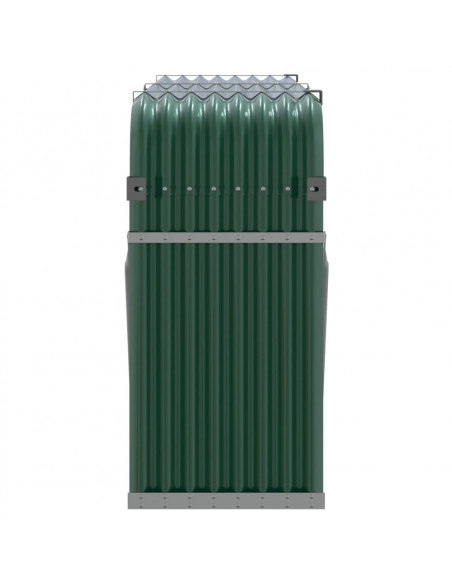Portaceppi Verde 180x45x100 cm in Acciaio Zincato