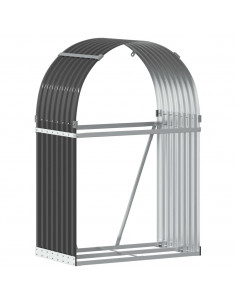 Portaceppi Antracite 80x45x120 cm in Acciaio Zincato 2
