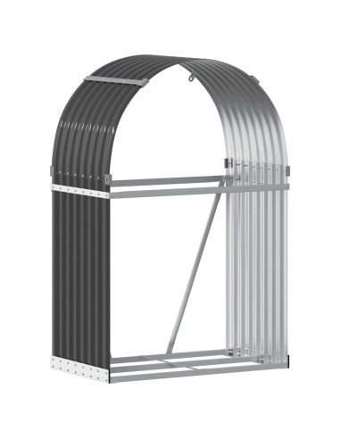 Portaceppi Antracite 80x45x120 cm in Acciaio Zincato