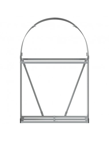 Portaceppi Antracite 80x45x120 cm in Acciaio Zincato