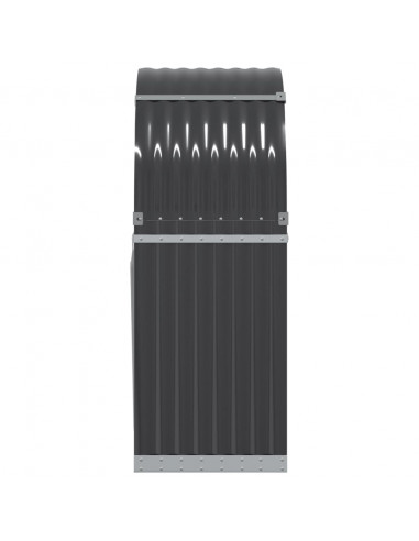 Portaceppi Antracite 80x45x120 cm in Acciaio Zincato