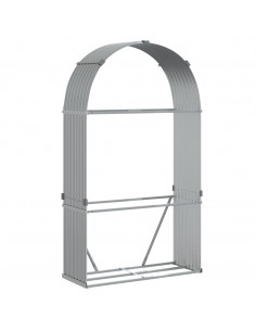 Portaceppi Grigio Chiaro 120x45x210 cm in Acciaio Zincato 2