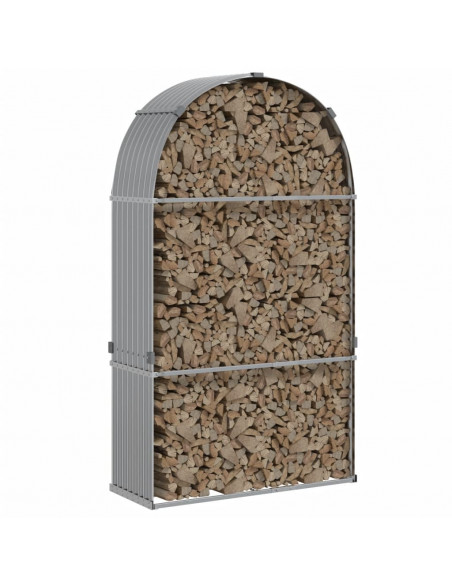 Portaceppi Grigio Chiaro 120x45x210 cm in Acciaio Zincato