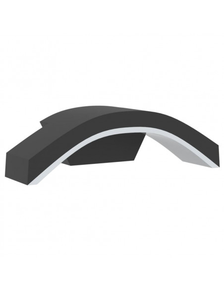 Applique per Esterni con LED 2 pz Nere Alluminio Pressofuso