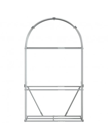 Portaceppi Grigio Chiaro 120x45x210 cm in Acciaio Zincato