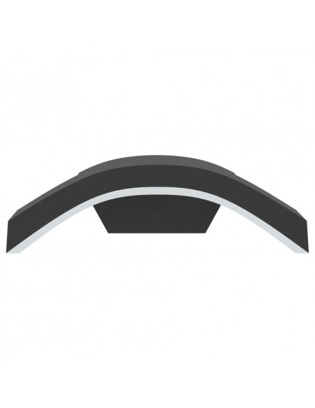 Applique per Esterni con LED 2 pz Nere Alluminio Pressofuso